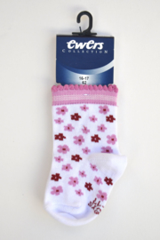 Ewers-Meisjes baby sokken bloemen-Wit