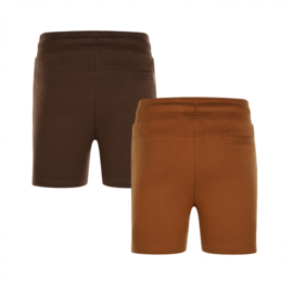 Koko Noko-Jongens korte broek-2 pack-Bruin