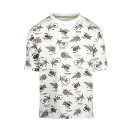 Koko Noko-Jongens T-shirt verlaagde shouder- Off white