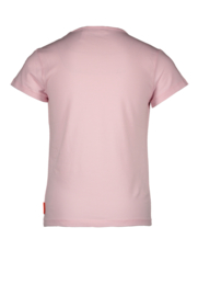Bampidano-Junior Girls short sleeve T-shirt Dionne plain with print NATURE-Light Pink