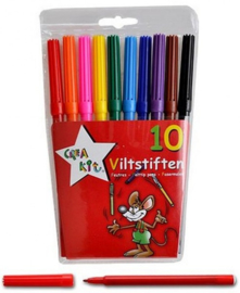 Crea-kit-Viltstiften 10 stuks- Multicolor
