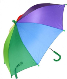 John Toy-C.W.-Unisex Paraplu regenboog -Multi Color