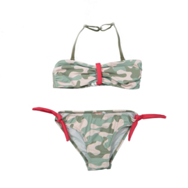 DJ Dutch jeans-Girls Bikini- Faded light pink+army green aop