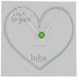 Ketting met bedel - Biba- Green silver