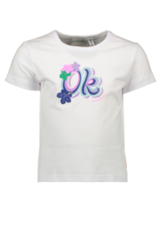 Bampidano-Meisjes t-shirt Ella plain with print SUMMER LOVE-Wit