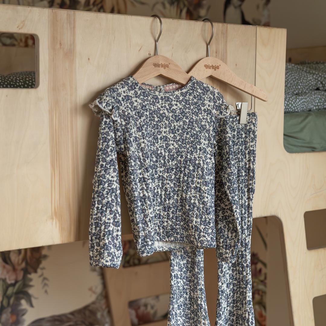 Dirkje-Meisjes Flared broek-Off white