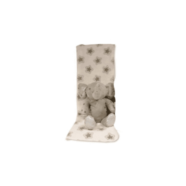Snuggle Baby babydeken met knuffelolifant sterren 23 cm set 2 delig-LPC- White