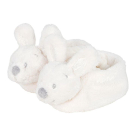 VIB-Pluche konijnen slofjes met konijnenhoofd-Wit