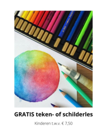 Teken en schilderles voor de kinderen-Proefles