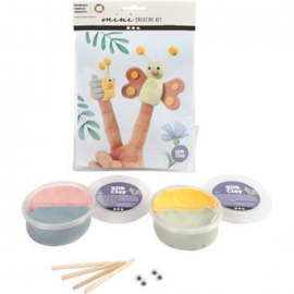 Creotime-Mini Creative Kit-vingerpoppen -multi color