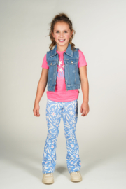 Moodstreet-Meisjes   SISLEY pink flower t-shirt Roze