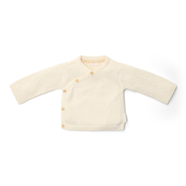 Little Dutch -Gebreid vestje overslag-Off white
