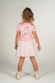Moodstreet-Meisjes   RAEVEN glitter tule rok-Roze blos