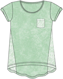 Blue seven-Meisjes t-shirt Lace- Groen