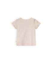 Petite Maison-  Kai T-shirt s/sl met borstprint- Oatmeal