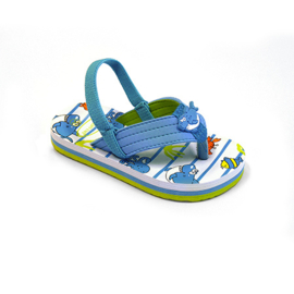 Libaco-Boy's Flip-flops Fermo with dolphin on insole- Blue