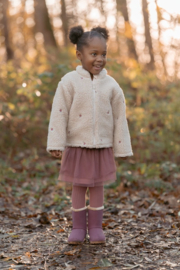 Little Dutch-Meisjes teddy vest-Zand