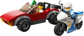 LEGO City Politie Achtervolging auto op politiemotor-60392-Multi Color