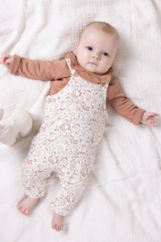 Petite Maison-Kaya t-shirt Longsleeve with ruffle detail at neck-Caramel
