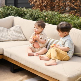 Dirkje-Jongens 3 pc set, Shirt ss, T-shirt, Jogging shorts-Zand