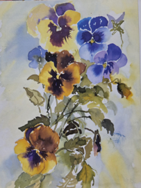 Workshop Aquarel schilderen-viooltjes