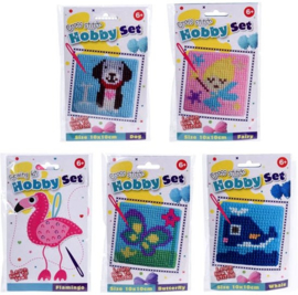 Hobbyset haken-CW-multi color 4 assorti