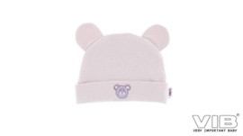VIB- Muts met oortjes I'm Beary Cute-Rose smoke