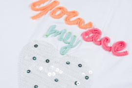 JnJoy-Girls Poloshirt My Heart-White
