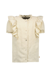 Moodstreet-Meisjes Ally geplooide blouse-Wit
