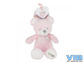 VIB-Meisjes Pluche Beer Zittend 35cm-Roze