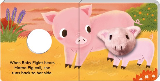 Image Books-Vingerpopboek - Baby Varken- Multi Color