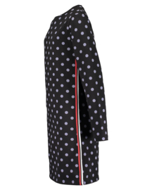 Blue Seven-Meisjes jurk stip -Zwart