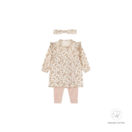 Dirkje-Meisjes 2 pce babysuit + headband organic cotton-Off white