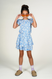 Moodstreet-Meisjes  REBELLE Miami-Bloemen rok-Miami Blauw