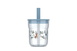 Mepal kinderglas Mio 250ml met rietje - forest friends