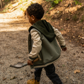 Koko Noko-Jongens Vest met capuchon-Faded groen