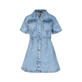 Dutch Dream Denim-Meisjes Jeans jurk-GAUNI-Blauw