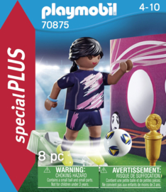 Playmobil Special Plus Voetbalster met doelmuur- 70875-Multi Color