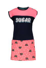 B.Nosy-Meisjes jurk -Tiger dots-Blauw