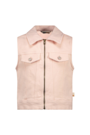Moodstreet-Meisjes  VALERY roze denim gilet-Roze blos