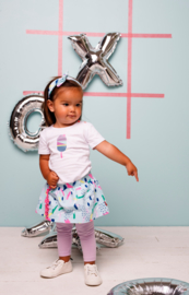 Bampidano-Baby  Girls short sleeve T-shirt Ella plain with print SUMMER-White