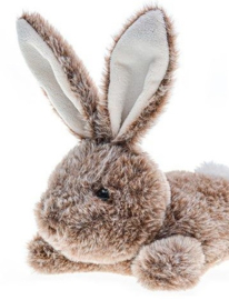 Take me home-Pluche konijn liggend 22 cm-Gebroken wit of bruin