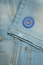 4President-Jongens korte jeansbroek Olly-Licht blauw denim
