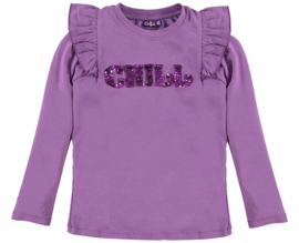 Studio Chill-Meisjes t-shirt ls Manouk-Paars