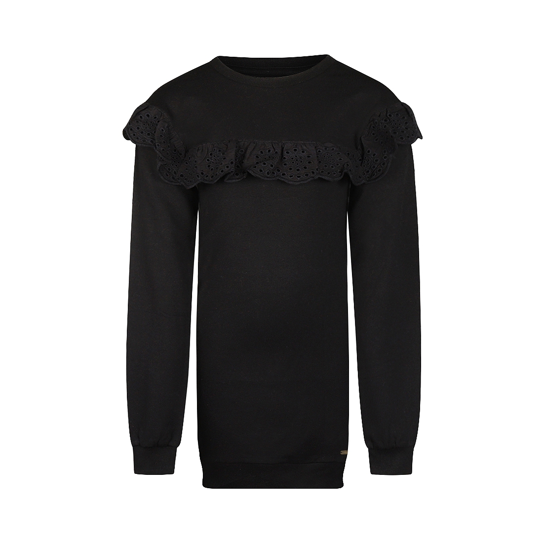 No Way Monday-Meisjes  Jurk Ls.-Zwart