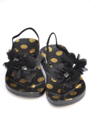 Zebra- Girls Mini Slippers -Black