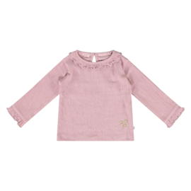 Ducky Beau-Baby Meisjes T-shirt ls-Pale mauve