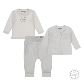 Dirkje-Babypakje 3 pce  Bio Cotton-Licht grijs