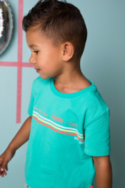 Bampidano Junior Boys short sleeve T-shirt Enzo plain with print CACTUS-Green