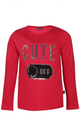 Kids Up-Meisjes T-Shirt ls- Rood